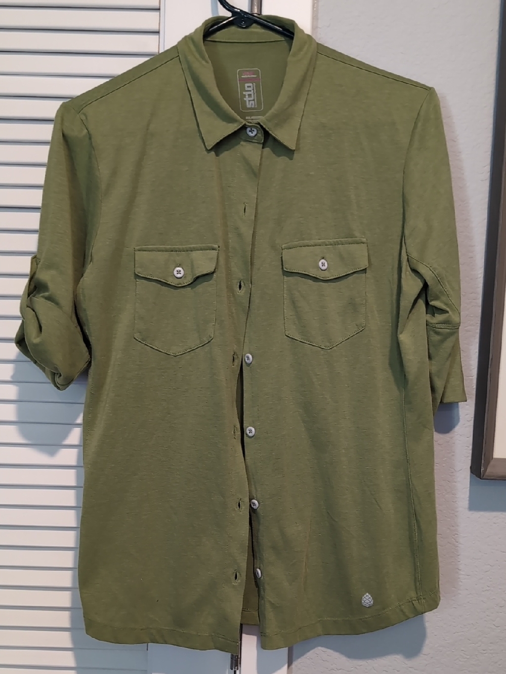 Stio Olive Green Button-Down Shirt